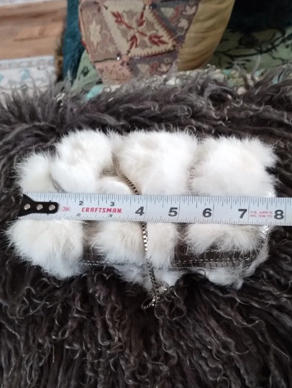 Armani White Fur And Chainmail Evening Bag - Elegant Winter Style